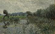 Willem Roelofs In the Floodplains of the River IJssel china oil painting artist